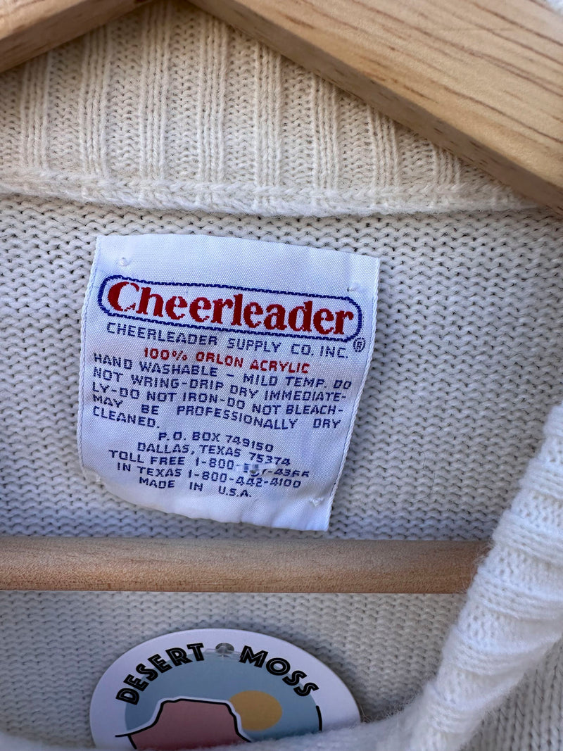 Cream & Yellow 1970's Cheerleader Sweater