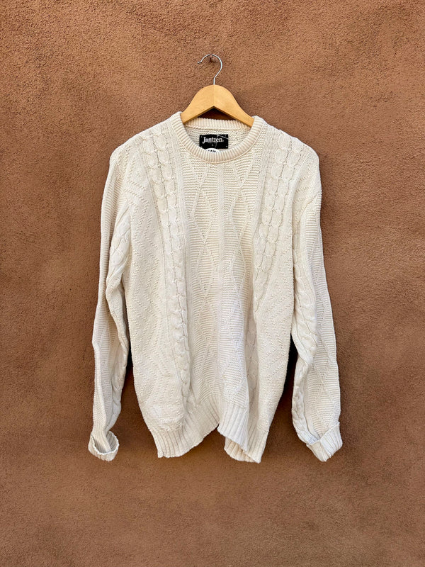 Cream Jantzen Sweater, Large, Made in USA