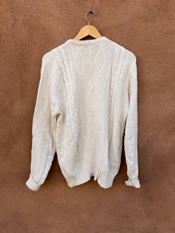 Cream Jantzen Sweater, Large, Made in USA