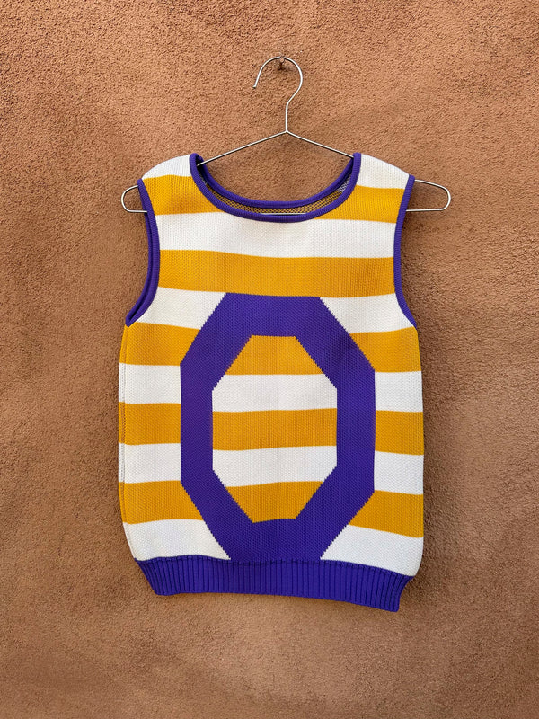 Purple & Yellow Striped Sweater Vest