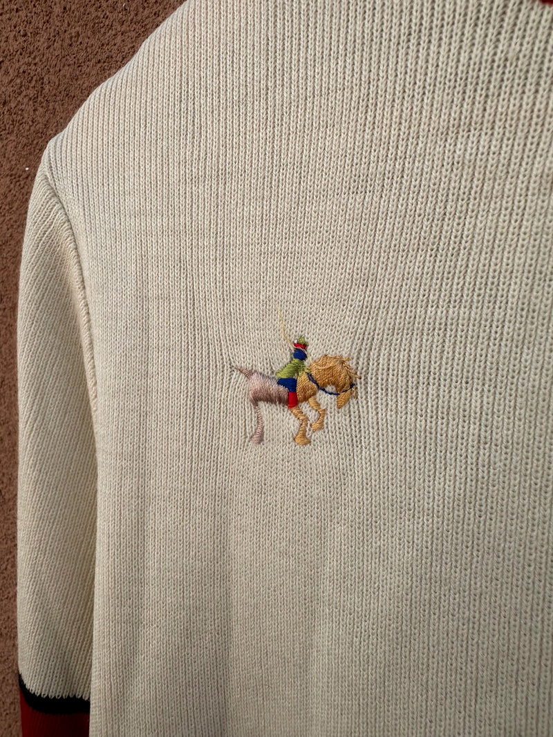 Embroidered Equestrian Sweater