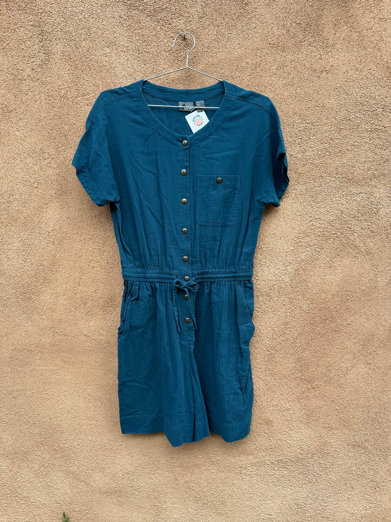 Teal LizWear Cotton Romper - Large