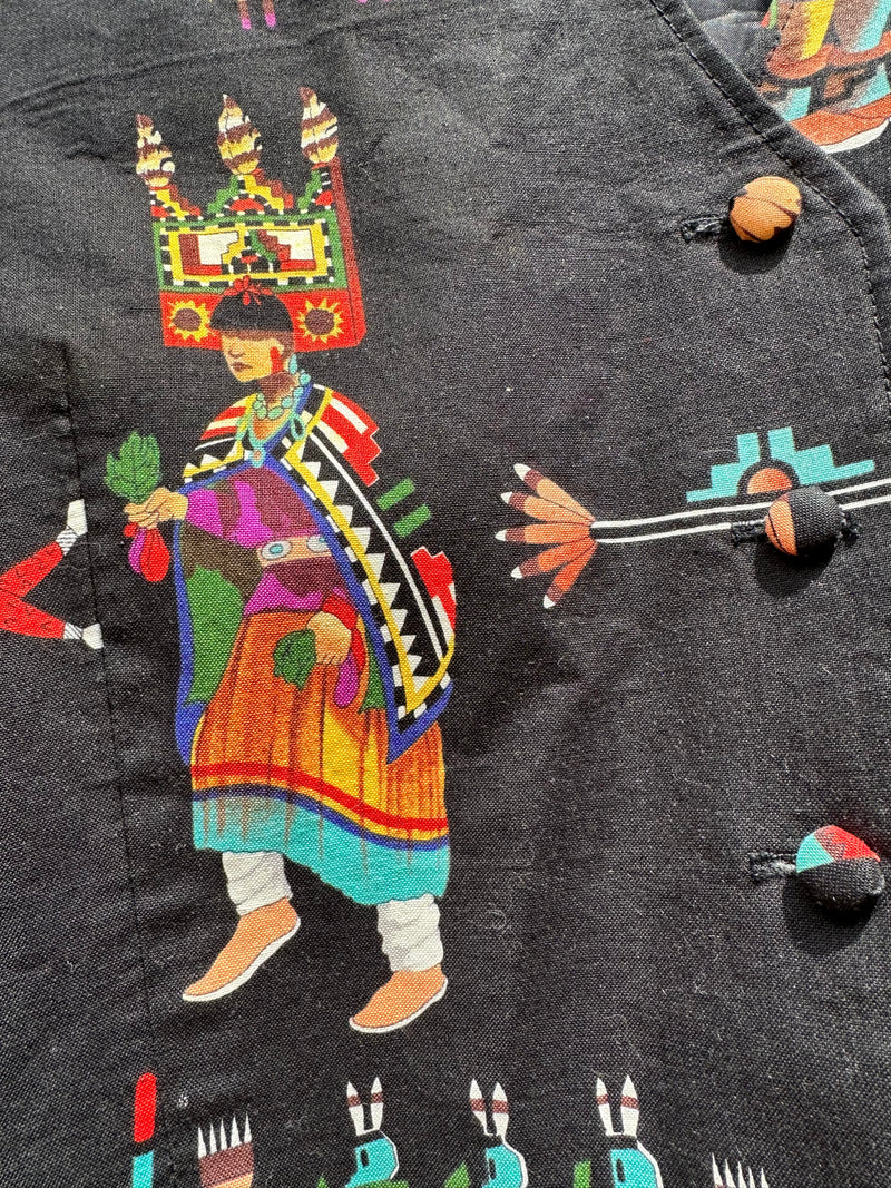 Kachina Print Vest with Skirt - Hand Made