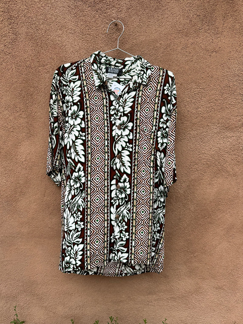 Island Imports Rayon Tiki Shirt - XL