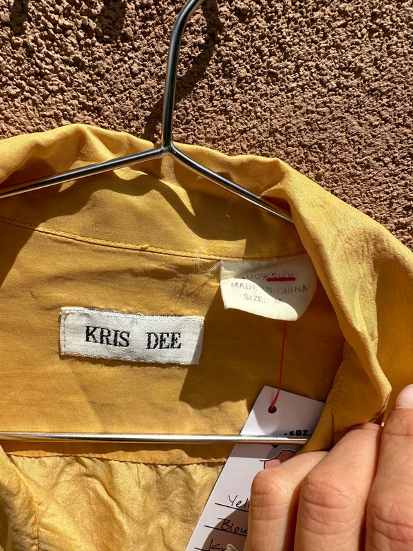 Yellow Silk Blouse by Kris Dee