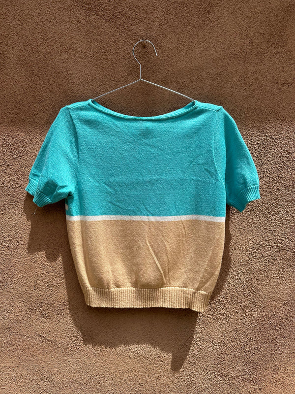 70's Jenni Sport Short Sleeve Retro Shirt Sweater