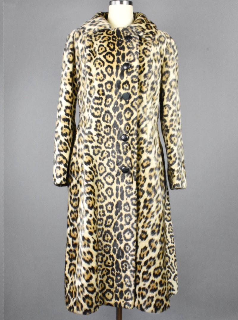 Vintage Leopard Print Faux Fur Coat by Safari – DESERT MOSS VINTAGE