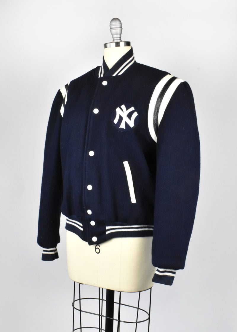 Vintage New York Yankees Wool Letterman Jacket, Varsity Jacket