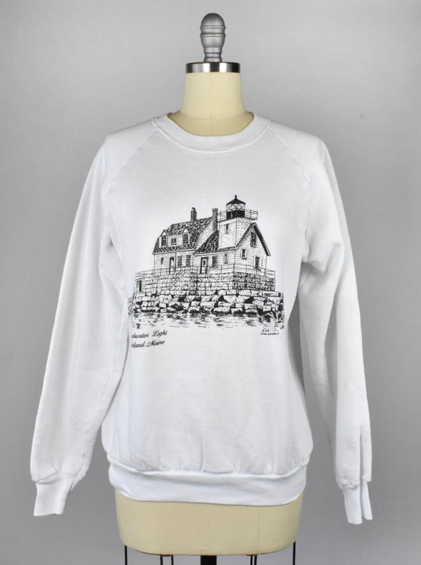 1989 Breakwater Light, Rockland Maine Lighthouse Sweatshirt