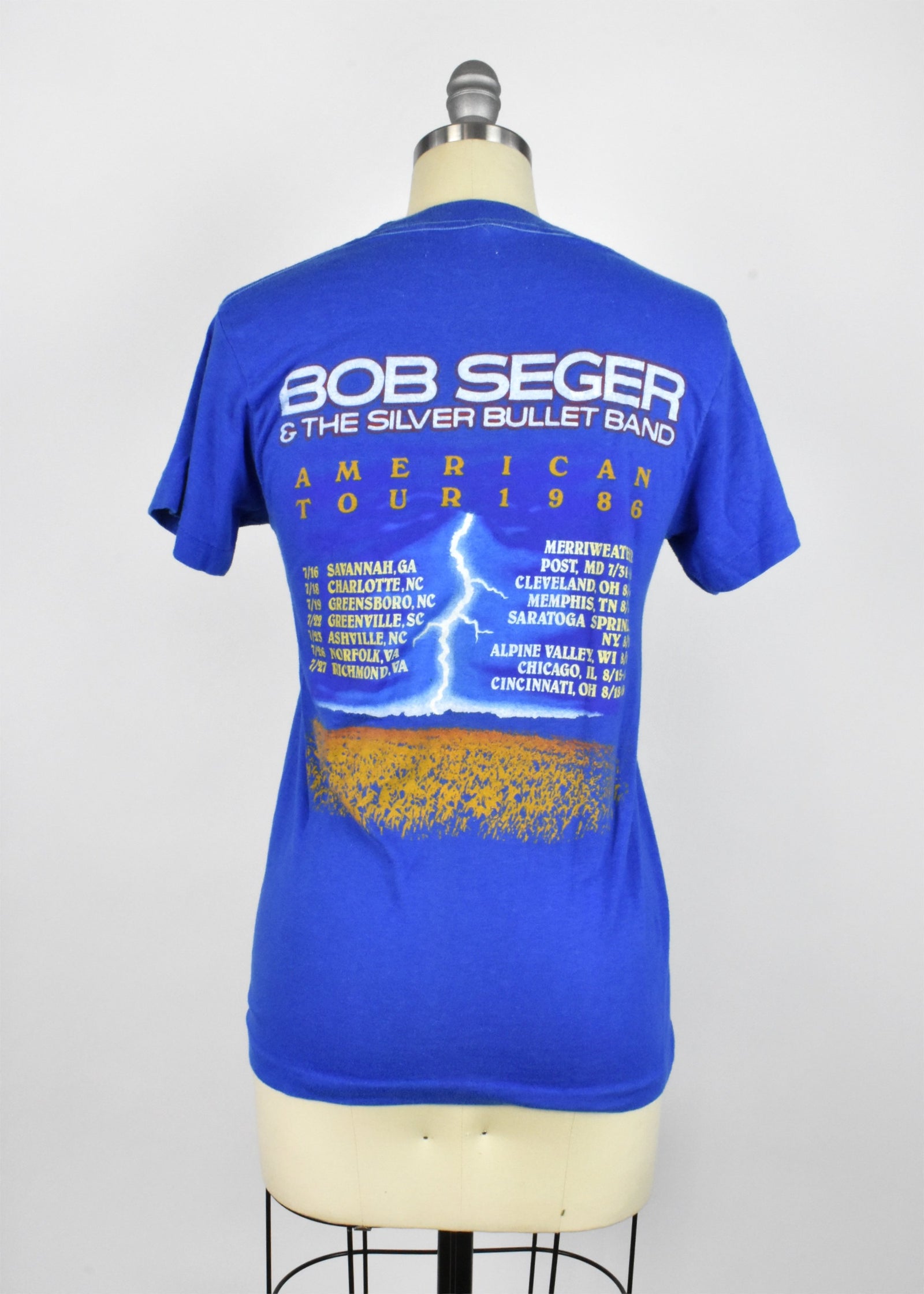 Desert Moss Vintage 1986 Bob Seger and The Silver Bullet Band T Shirt