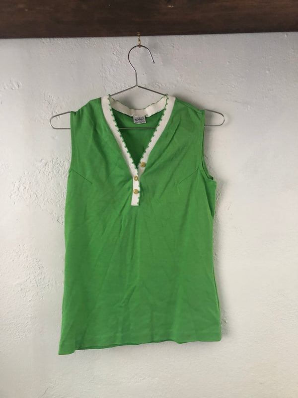 Green Sleeveless Top by Malibu, Catalina