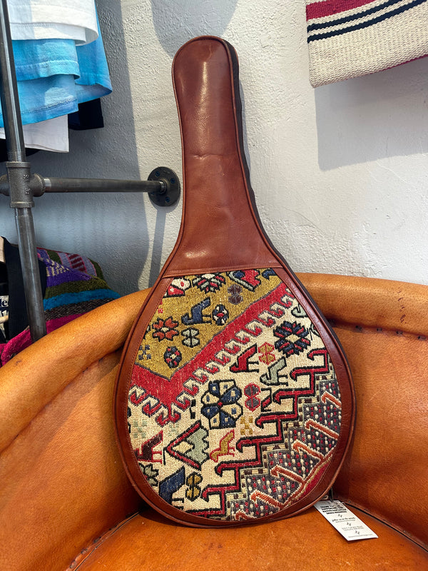 Kilim Tennis Racquet Bag - Cotton and Faux Leather