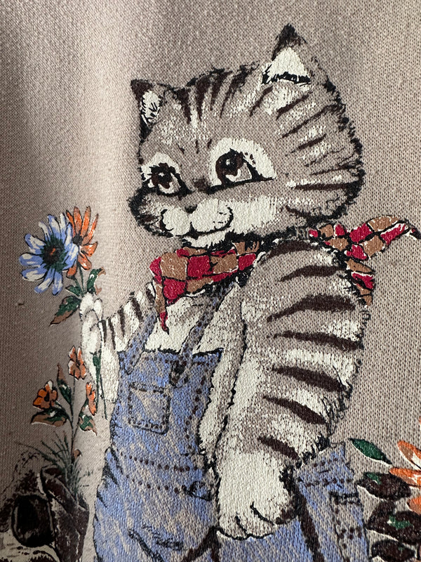 Cute Cat with Flowers Sweatshirt