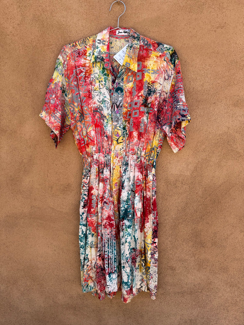 Jane Ashley Colorful Rayon Romper - Batik