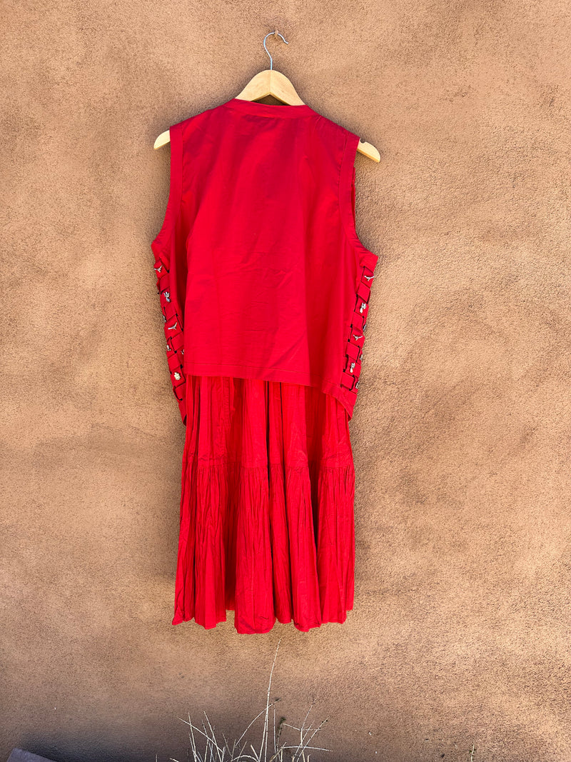 Red Ellen Richman Milagros Southwest Two Piece