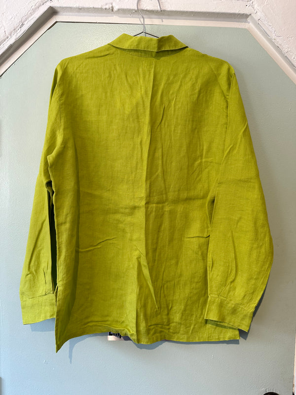 Lime Green Linen Shirt - Lino by Chicos