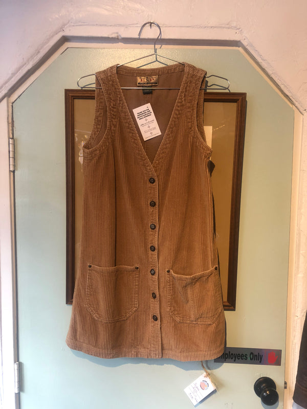 Tan Express Corduroy Dress