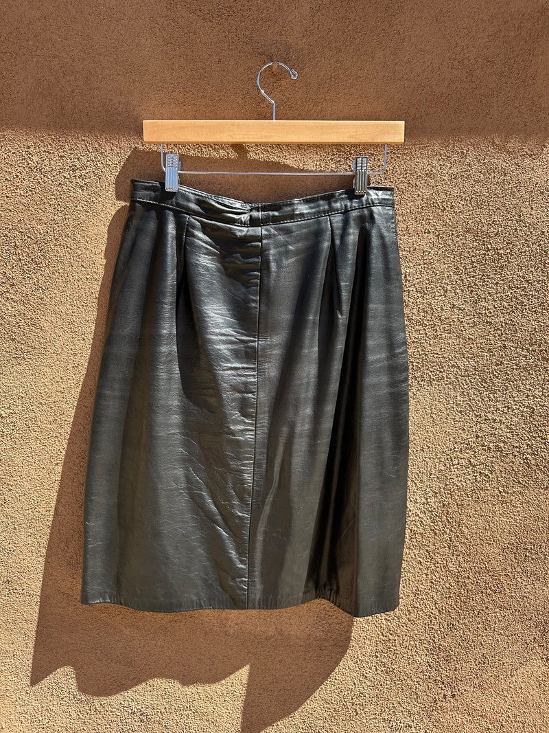 Black Leather Skirt by S & U Fashions - New York