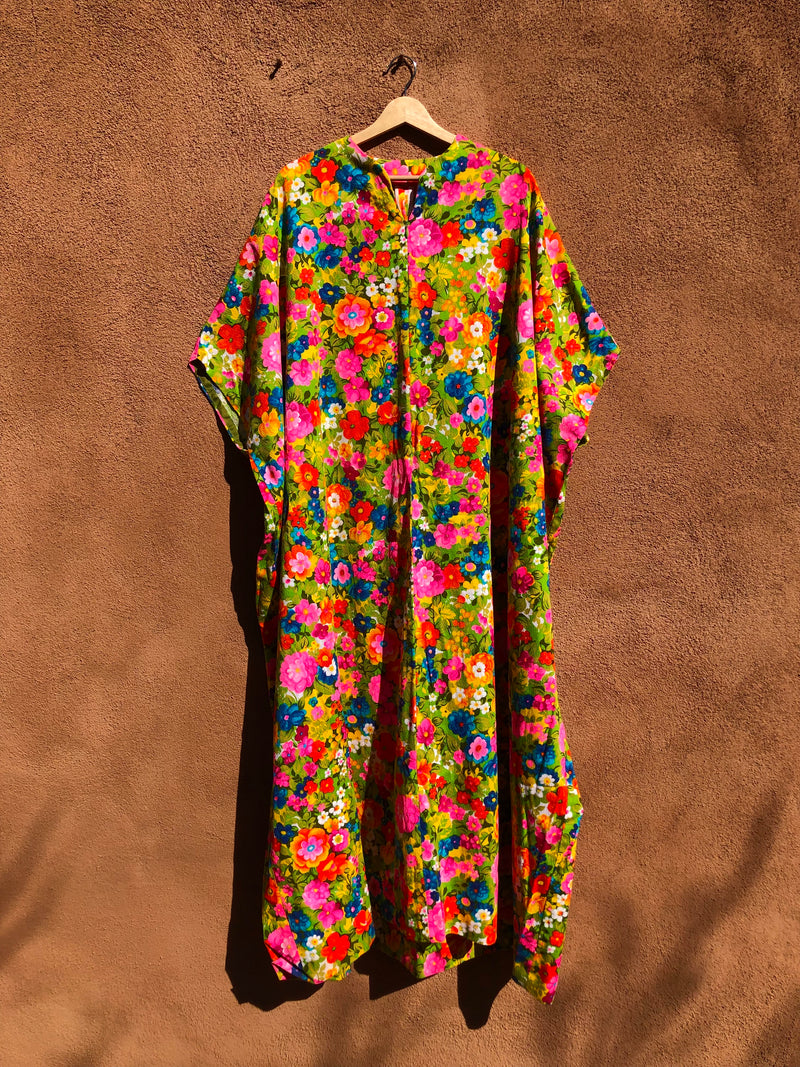 1960's Vibrant Floral Kaftan