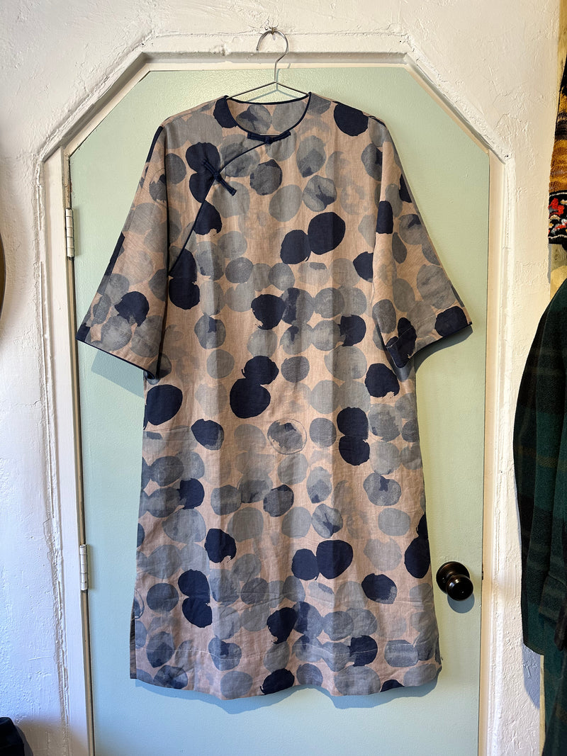 Loose Linen Qipao Dress