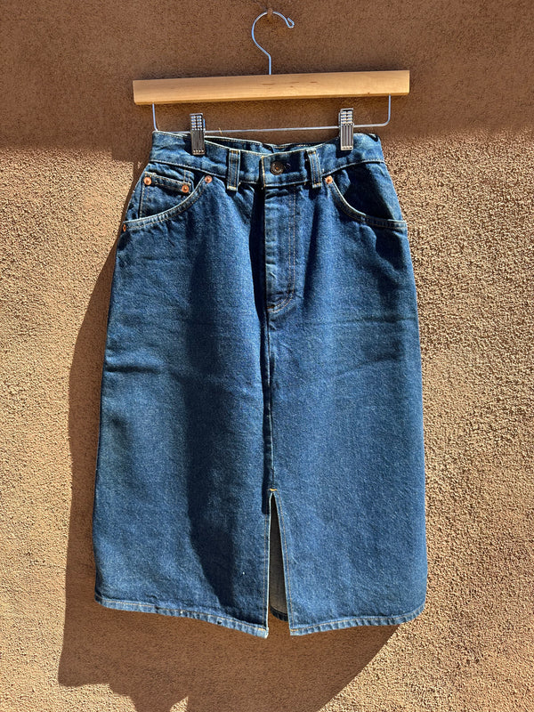 1977 Levi's 544 Denim Skirt - Orange Tag