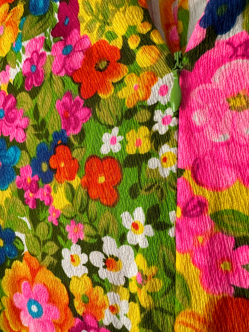 1960's Vibrant Floral Kaftan