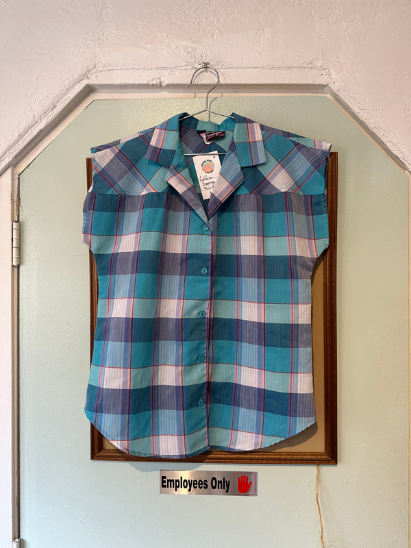 California Happenings Plaid Blouse