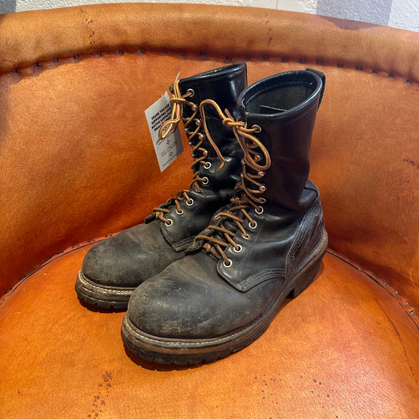 Vintage Black Leather Red Wing Lineman Boots 9D – DESERT