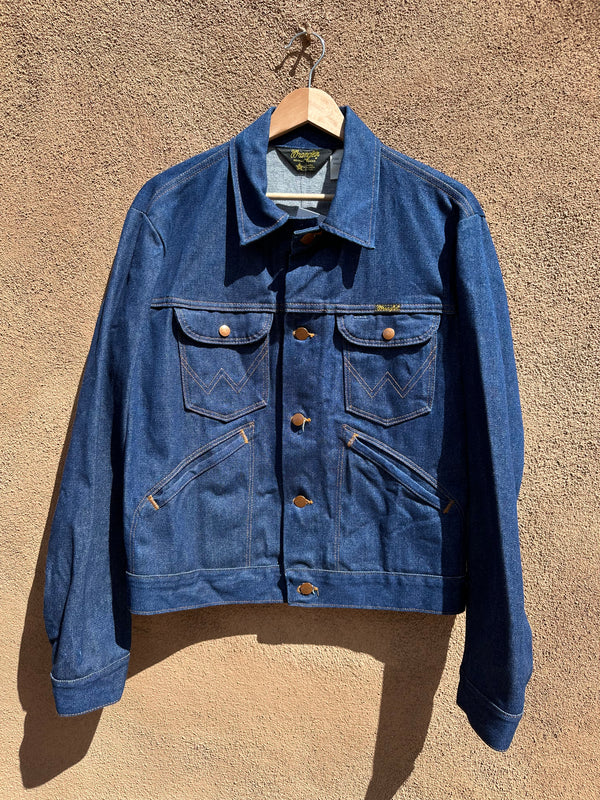 70's Wrangler No Fault Denim Dark Wash Trucker Jacket